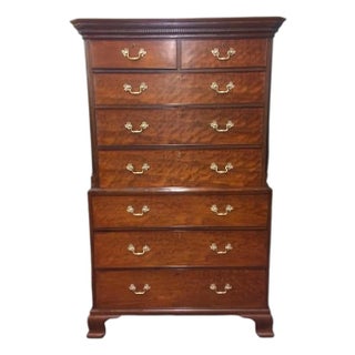 Antique Chest on Chest, English Tall Chest For Sale