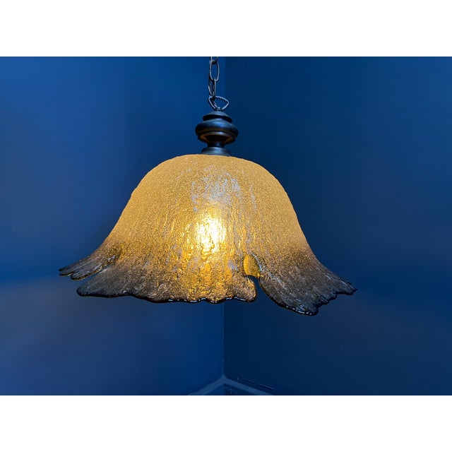 Brown Vintage Murano Glass Pendant Light, 1960s For Sale - Image 8 of 13