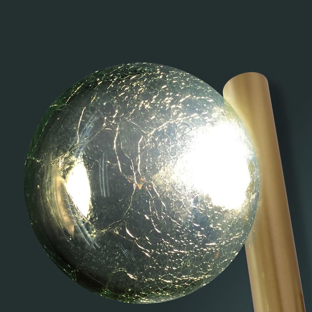 2010s New "Craquele/T" Handmade Sculpture Table Lamp With Art Glass For Sale - Image 5 of 8