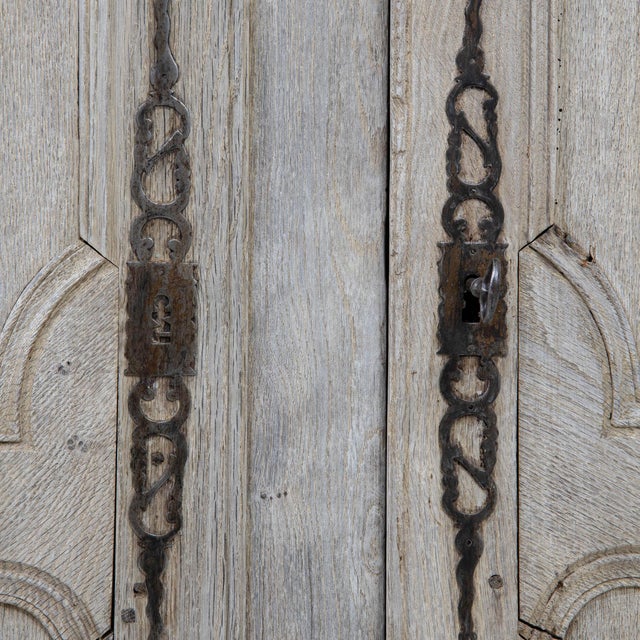 French 19th Century France Antique White Wood Storage Cabinets & Cupboards For Sale - Image 3 of 11