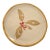 Creative Co Op Botanical Leaf and Berry Accent Plates. Ochre Rim - Set of 4 For Sale