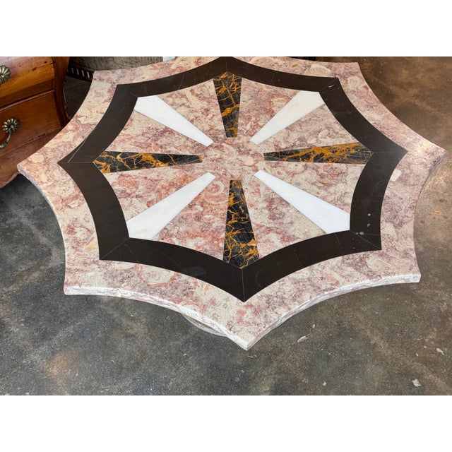 Early 20th Century Early 20th Century Octagon Low Table With Marble Top For Sale - Image 5 of 9