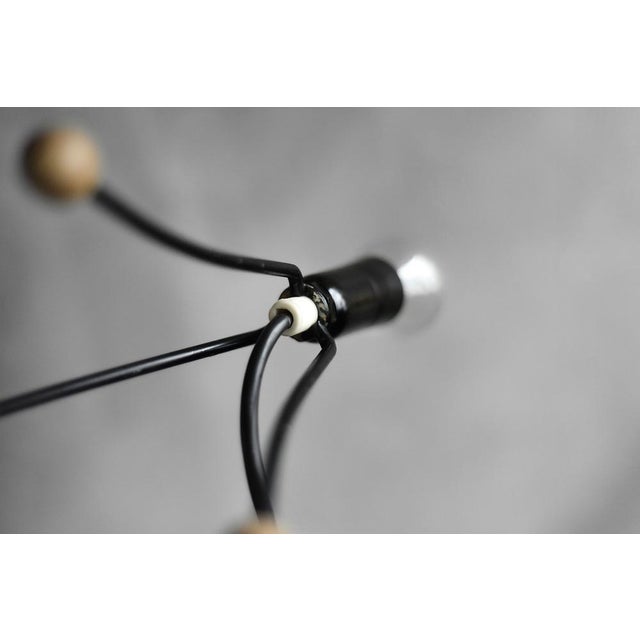 Black Table Lamp with Black Lampshade, Poland, 1960s For Sale - Image 8 of 11