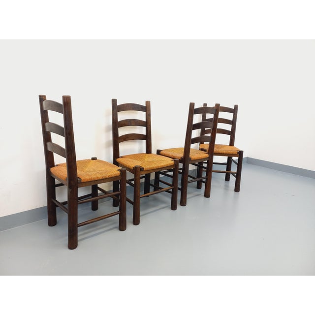 Vintage Brutalist Chairs by Georges Robert, 1960s, Set of 4 For Sale - Image 4 of 18