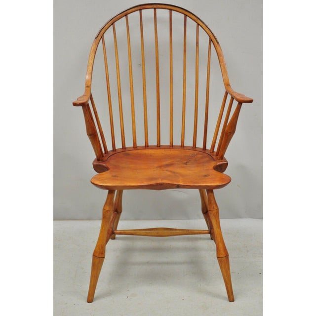 Antique D R Dimes Wooden Windsor Bow Back Continuous Arm Dining Chair Chairish
