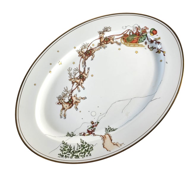 This Fitz & Floyd platter is in the St. Nicholas pattern. With this collection, Fitz & Floyd, brings some timeless holiday...