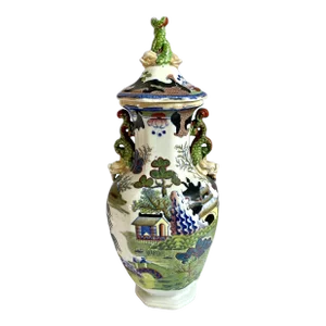 Antique Mason Chinoiserie Urn With Lid