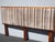 1990s Vintage Mid Century Modern Style Brown Velvet Stripped Queen Headboard For Sale - Image 5 of 15