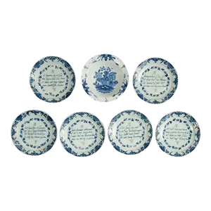 Set of 18th Century Delft Plates