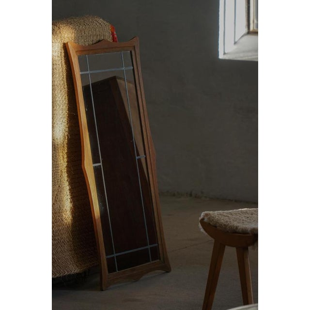 Mid-20th Century Scandinavian Modern Danish Wall Mirror in Oak, 1950s For Sale - Image 10 of 18
