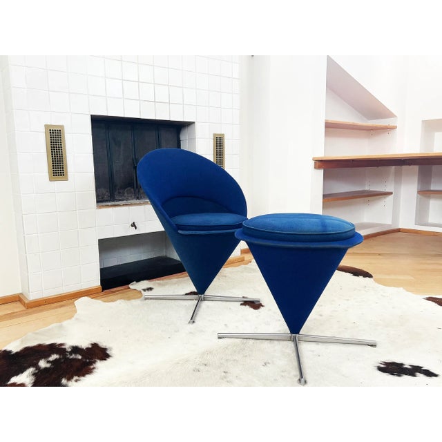Original Verner Panton Ottoman, suited to fit with the Panton Chair, produced by Vitra. Beautiful and rare piece. This is...