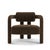 Double Arch Armchair in Brown Chenille from Insidherland For Sale - Image 4 of 10