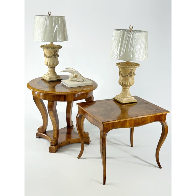 Italian Mid Century Burl Side Table For Sale - Image 12 of 12