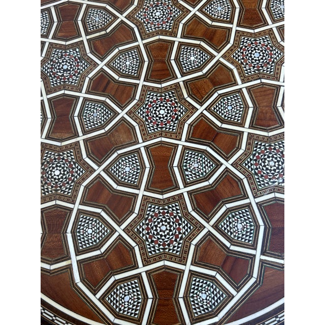 Antique Inlaid Moroccan Stand or Table For Sale In West Palm - Image 6 of 8