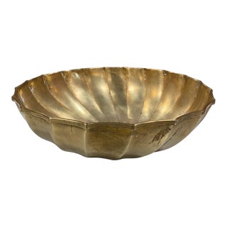 1950s Decorative Italian Brass Bowl For Sale