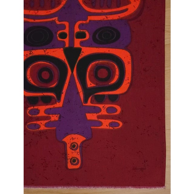 Mid-Century Modern Mid-Century German Pop Art Screen-Printed Wall Hanging by Traute Sänger, 1970s For Sale - Image 3 of 5