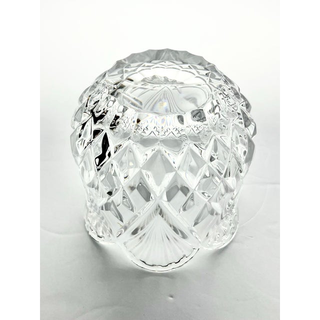1980s 1980s Vintage Heavy Crystal Tulip Scalloped Rose Bowl Vase For Sale - Image 5 of 5