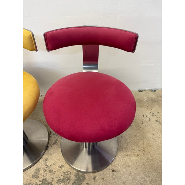 Design for Leisure Art Deco Revival Low Counter Swivel Stools - Set of Four For Sale - Image 14 of 16