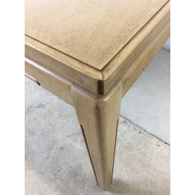 Mid Century Modern Blonde Dining Table With 3 Leafs For Sale In Philadelphia - Image 6 of 16