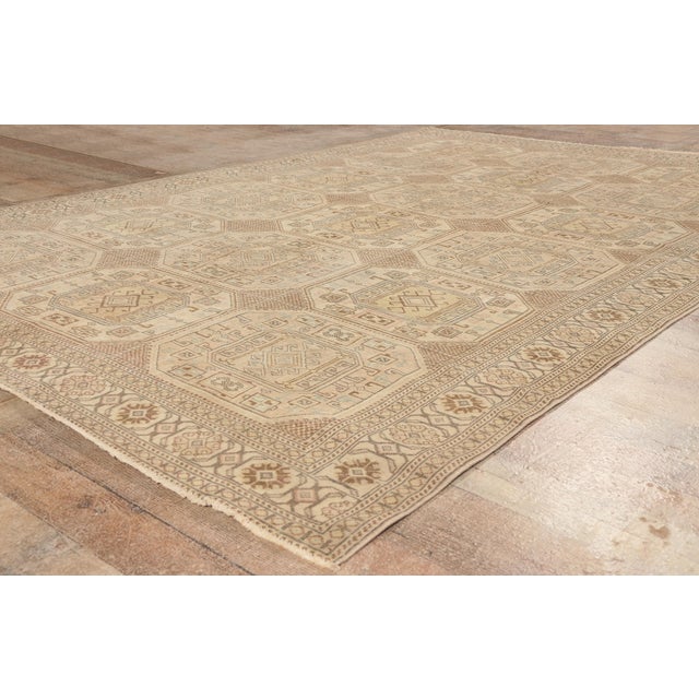 Beige Vintage Turkish Sivas Rug, 06'07 X 09'09 For Sale - Image 8 of 10