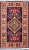 Geometric Vintage Caucasian Rug With Tribal Geometric Medallions in Blue and Red For Sale - Image 12 of 12