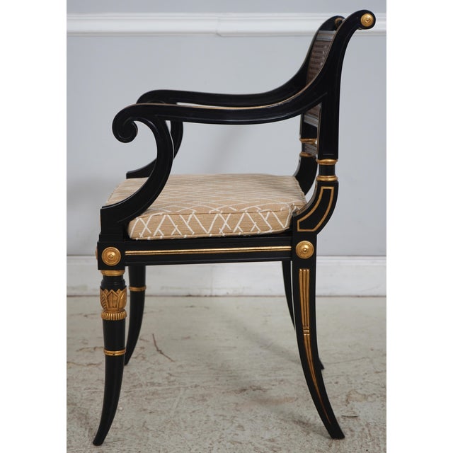 Neoclassical Set of 4 Baker Neoclassical Regency Armchairs For Sale - Image 3 of 18