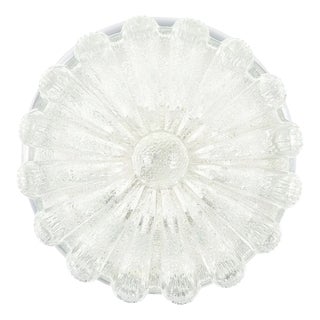 Large Mid-Century Flower-Shaped Glass Flush Mount from Limburg, Germany, 1970s For Sale