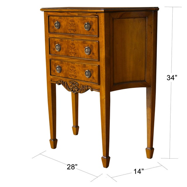 Traditional Niagara Furniture Burled Commode For Sale - Image 3 of 14