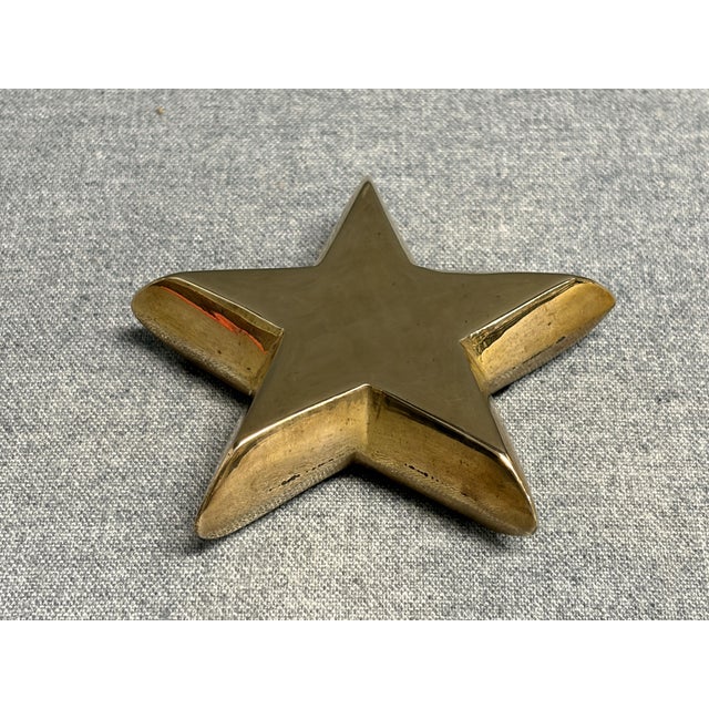 Heavy Brass Star Paperweight For Sale In Raleigh - Image 6 of 6