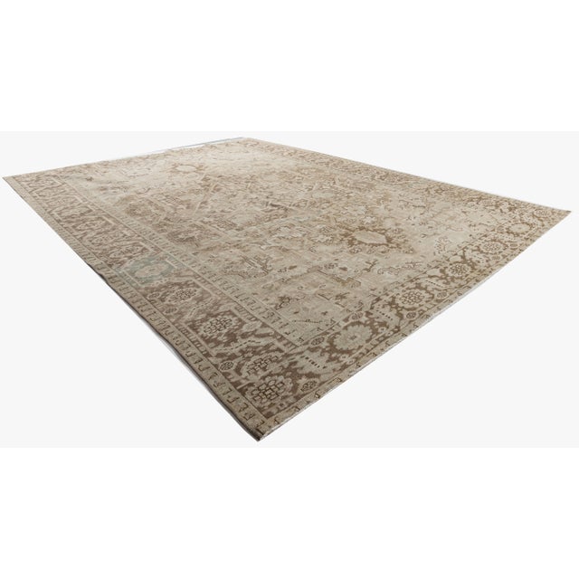 Textile Vintage Circa 1940 Heriz Area Rug 8ft 4in X 11ft 4in For Sale - Image 7 of 7