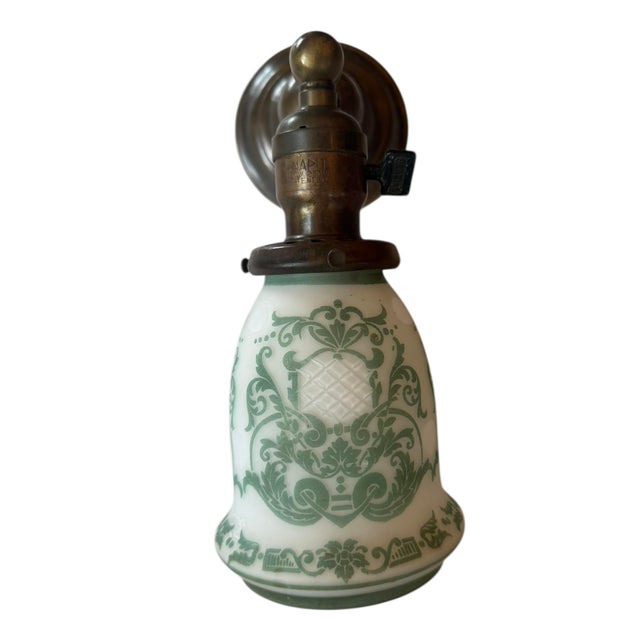 Antique Wall Sconce With Damask Design For Sale - Image 4 of 6