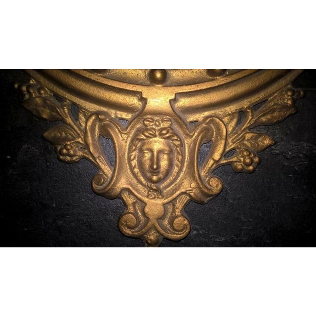 Antique Victorian Gilt-Painted Cast Iron Eagle Mirrors, 1892, Set of 2 For Sale - Image 9 of 14