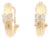 Late 20th Century J Shaped Hoops With Diamond X Earrings, A Pair For Sale