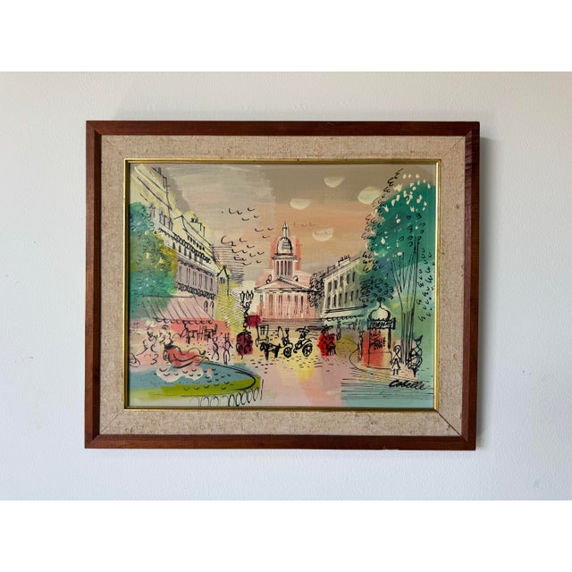 Mid-Century Modern Charles Cobelle (1902–1994) Parisian Landscape Oil on Canvas Painting, Framed For Sale - Image 3 of 11