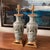 These vintage Fredrick Cooper lamps have just been rebuilt and restored. As for markings, they put the label on the shells...