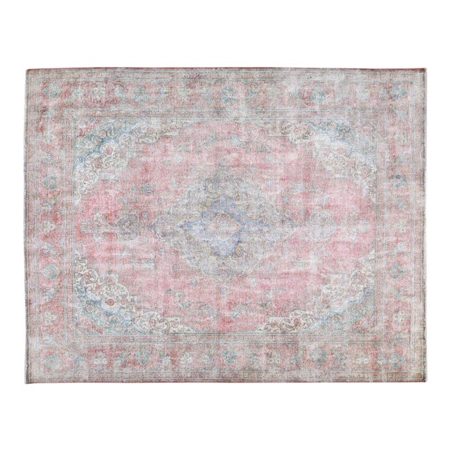 Vintage Turkish Anatolian Hand Knotted Wool Rug, 9'5'' X 12'2'' For Sale