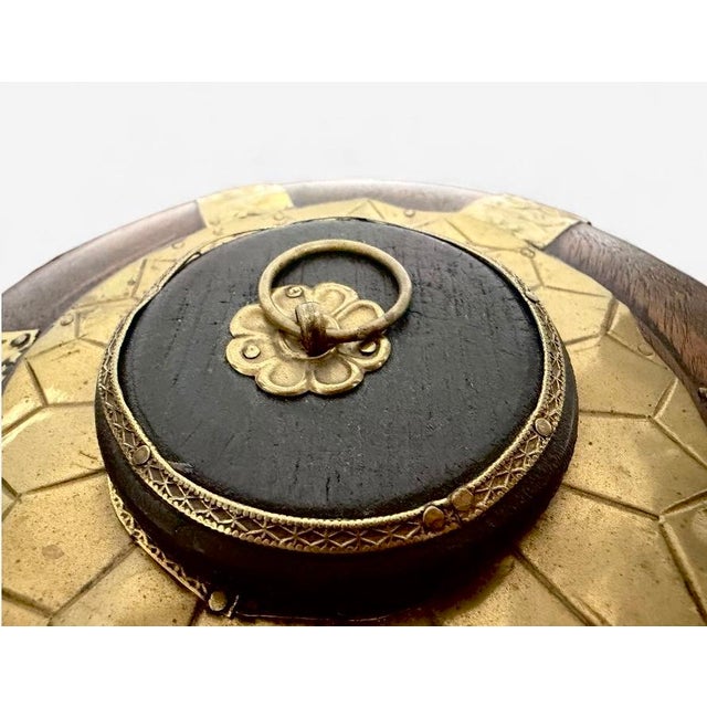 Mid-Century Decorative Wooden Box with Brass Mounts For Sale - Image 5 of 7