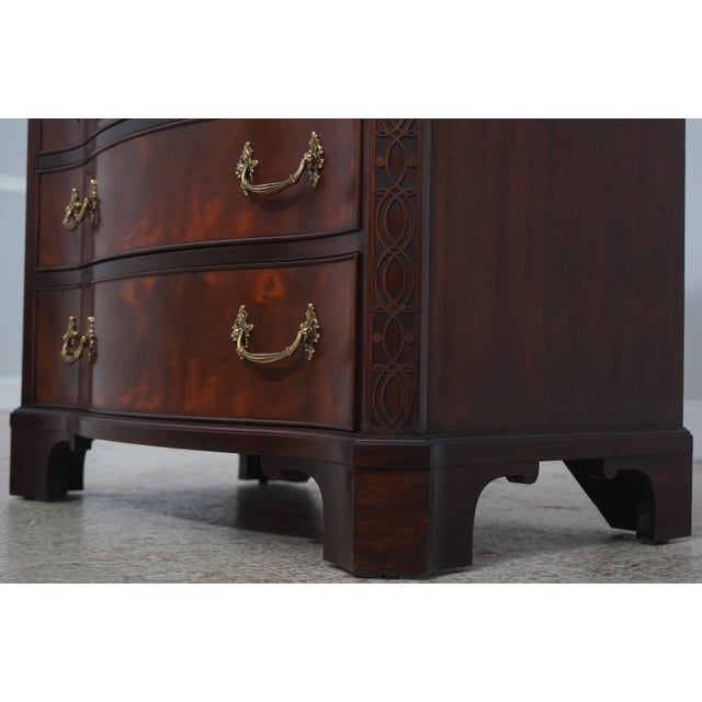 Brown Henkel Harris Mahogany Bachelor Chest W. Pull Out Slide For Sale - Image 8 of 17