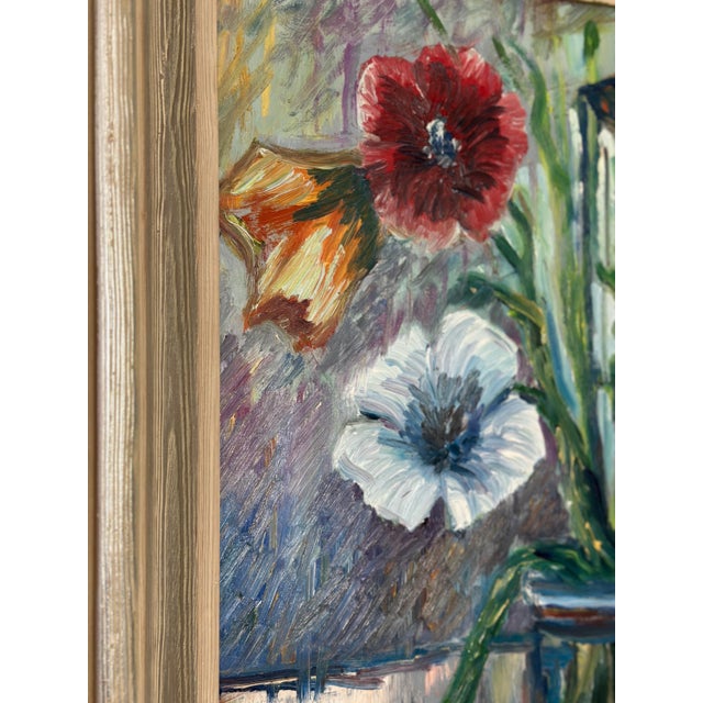 Mid-Century Modern A. Åslund, Flower Still Life, 1954, Oil on Panel, Framed For Sale - Image 3 of 18