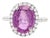 Alexander Beverly Hills Gia 5.09ct No-Heat Oval Pink Sapphire & Diamond Ring, Size 6.25 For Sale