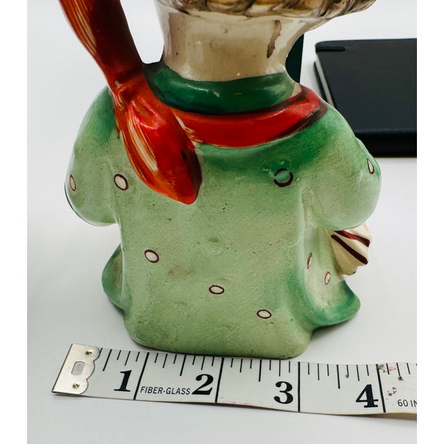 1950s Pair of Vintage Japanese Figures-Children Reading For Sale - Image 5 of 8