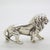 Vintage Italian Handmade Genuine Silver Lion Large Detailed Solid Figurine Sculpture For Sale - Image 4 of 9