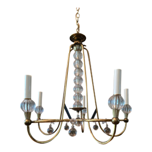 Mid Century Modern Designer Italian Chandelier 1950's