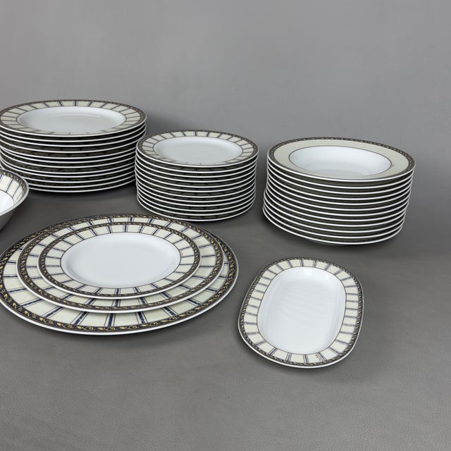 Vintage Porcelain Dinnerware Set from Pierre Cardin, 1990s, Set of 41 For Sale - Image 4 of 13