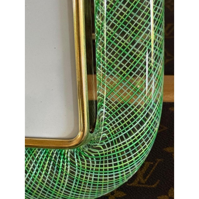 Green and Yellow Filigree Murano Glass Photo Frame, 2000s For Sale - Image 4 of 11