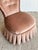 French Vintage Blush Velvet Slipper Chair With Pleated Skirt For Sale - Image 3 of 12