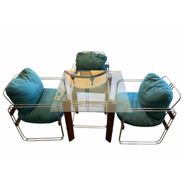 Mid-Century Modern 60s Wood & Chrome Mid-Century Modern Table Attributed to Heinz Meier For Sale - Image 3 of 4