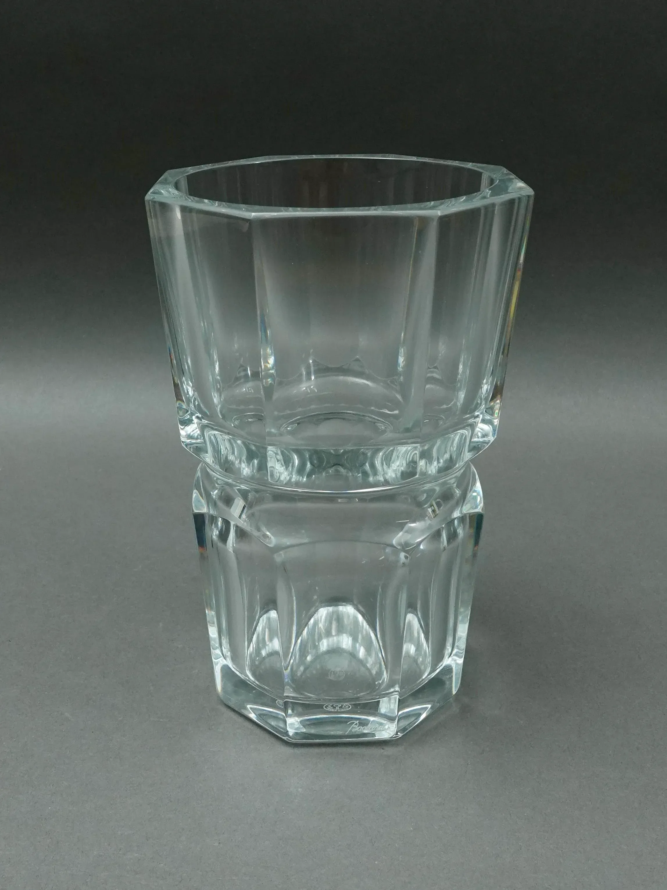 Mid 20th Century Baccarat Crystal France Signed Edith Heavy Glass