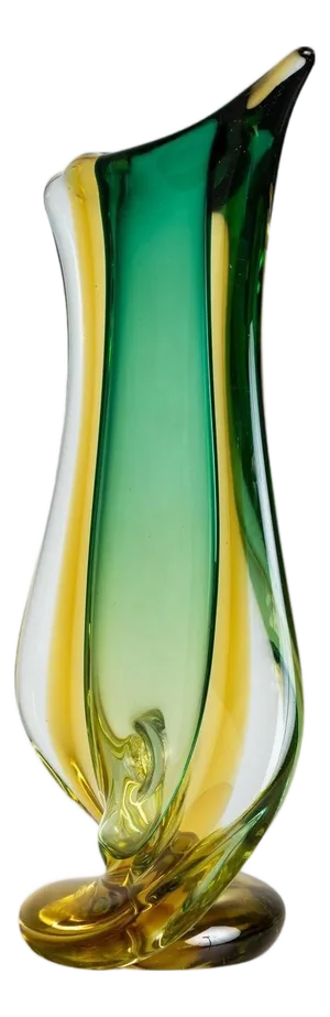 Mid-20th Century Green Glass Vase by Seguso Vetri d’Arte, Italy