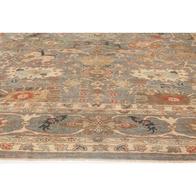 Textile "Laguna" Modern Traditional Sultanabad-Inspired Tan Oversized Rug For Sale - Image 7 of 8